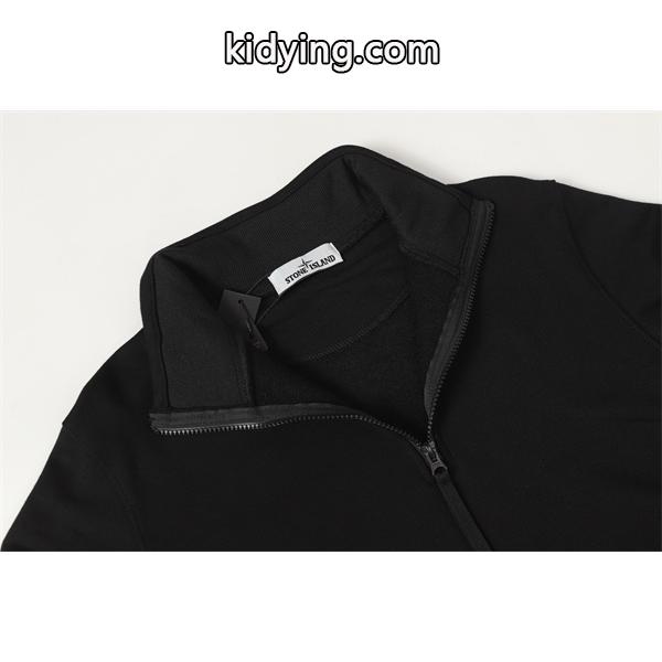 日常使い ハーフジップ スウェット 2026新作コーデ STONE ISLAND ストーンアイランド コピー-4