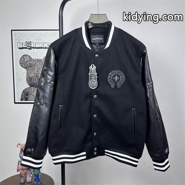 クロムハーツ 偽物 おしゃれ 重厚 レザースタジャン ブラック 入手困難 CHROME HEARTS-2