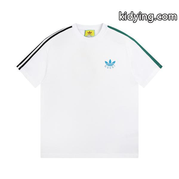 大人気のコラボレーション GUCC1 ×Adidas ブランドスーパーコピー半袖Tシャツ アクチィブなスタイル-0