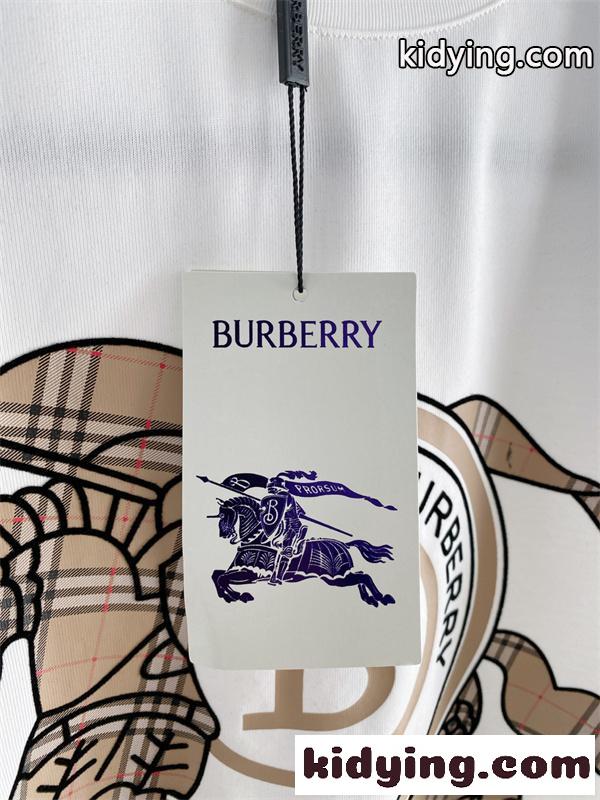 ホースマーク プリントTシャツ アートグラフィック BURBERRY バーバリー コピー Tシャツ ストリート映え クリーンスタイル-6