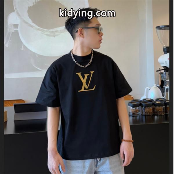 ファッション ルイ ヴィトン LOUIS VUITTON 半袖Tシャツ 着回し力抜群のシンプル_ブランド コピー 激安(日本最大級)-0