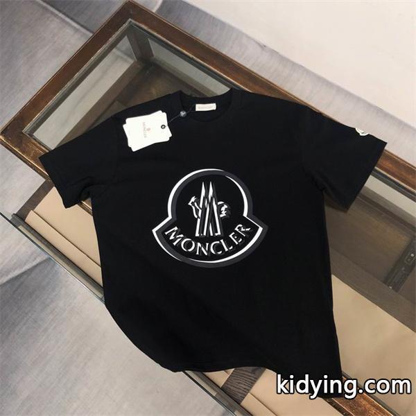 Moncler&ロゴ刺繍入半袖tシャツ春秋 大きいサイズモンクレール 激安-0
