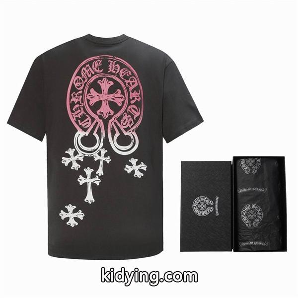 ユニセックスCHROME HEARTS クロムハーツTシャツコピー半袖プリントロゴ-0