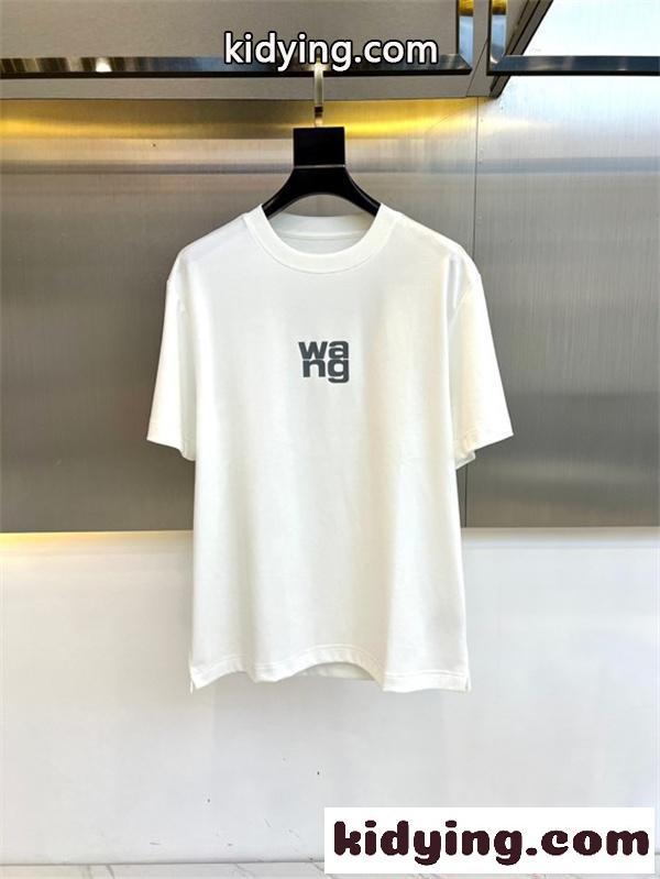 Alexander wang ロゴTシャツ 反転プリント 韓国風カジュアル モード感 軽やか素材 アレキサンダーワン コピー-1
