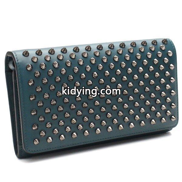 クリスチャンルブタン Christian Louboutin 2つ折り長財布 小銭入れ付 1165076-M554 LAGUNE/GUNMETAL グリーン系 :clo116507609:ビッグヒット Yahoo!店 - 通販ショッピング-0