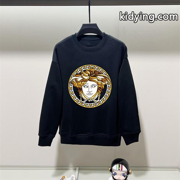 ブラック ゴールドメデューサ柄 パーカー ヴェルサーチ VERSACE スーパーコピー 2025秋冬マストハブ セール-0