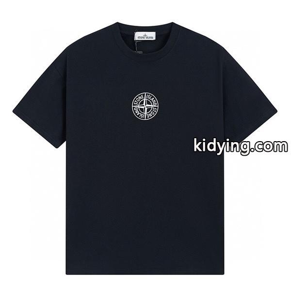 STONE ISLAND 偽物 Tシャツ 上質さ コンパスパッチ メンズ カジュアル コットン素材 ストーンアイランド_スーパーコピーブランド激安通販 専門店-0