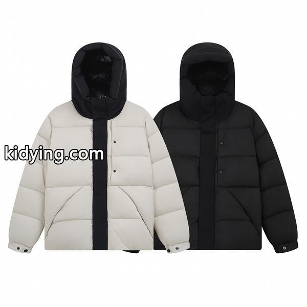 ホワイト×ブラック 切替デザイン 立体フード 高保温モデル MONCLER モンクレール コピー ダウンジャケット 秋冬注目-0