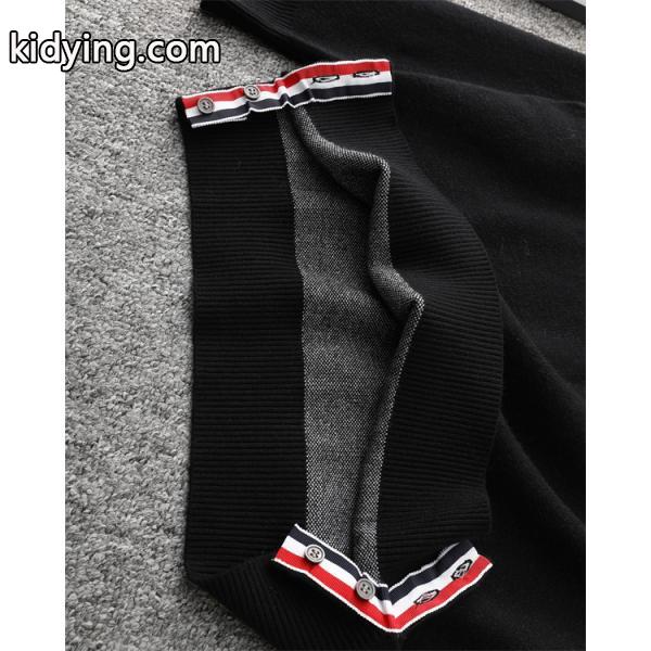 グレー × ブラック Thom Browne 偽物 2025秋冬対応 定番 2 色 ダックスフント刺繍 セーター トムブラウン-8