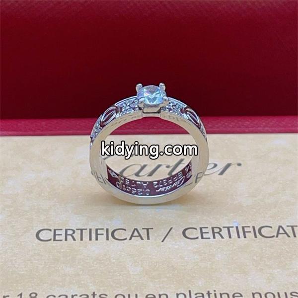 Cartier カルティエ コピー 華奢輝き センターストーン ビスモチーフ リング 上品-6