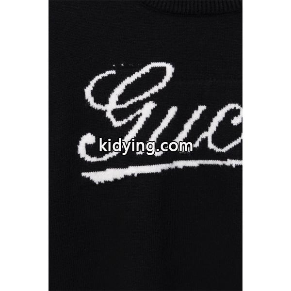 グッチ スーパーコピー ロゴ刺繍 クルーネック スウェット ニット グレー メンズ シンプル GUCCI-1