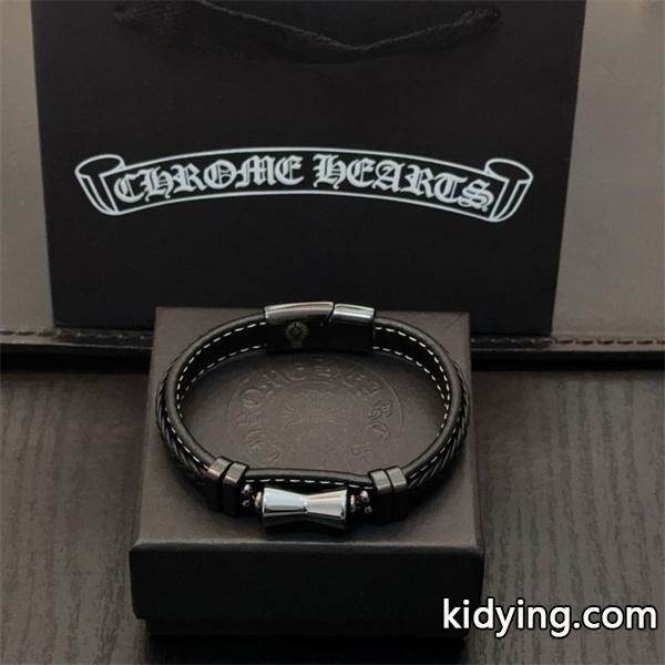 新登場 人気 CHROME HEARTS クロムハーツ コピー シルバーモチー フブレスレット 定番-2