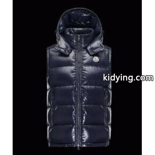 上品 モンクレールメンズダウンベストチブMONCLER TIB ダウンアウター TIBET後継モデル シャイニーネイビー-0