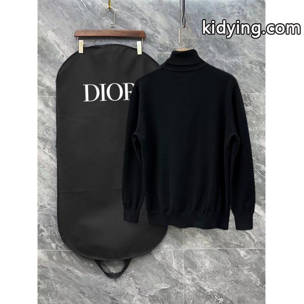 ホワイト ハイネック セーター 2025秋冬洗練 ディオール DIOR 偽物 トップス ユニセックス-3