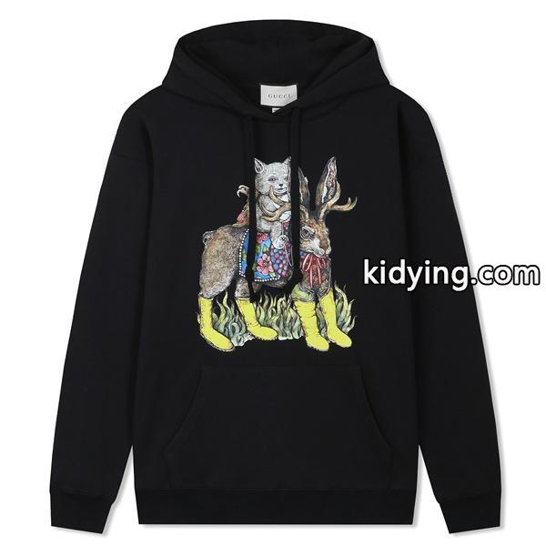 GUCCI グッチ コピー アートモチーフ パーカー ホワイト 温もり 個性的 ナチュラル-1