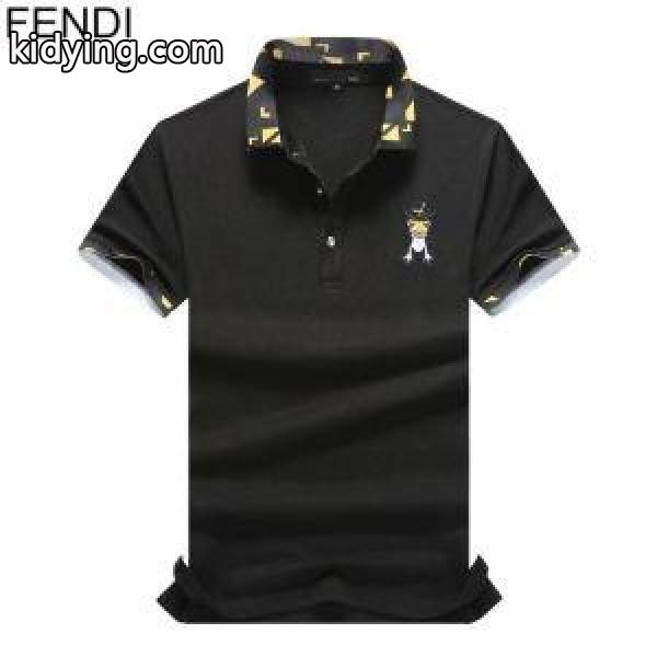 激安大特価最新作きれいなシルエット丈夫耐久性Ｔシャツ男性用ブラックホワイトFENDIフェンディ tシャツ コピー-0