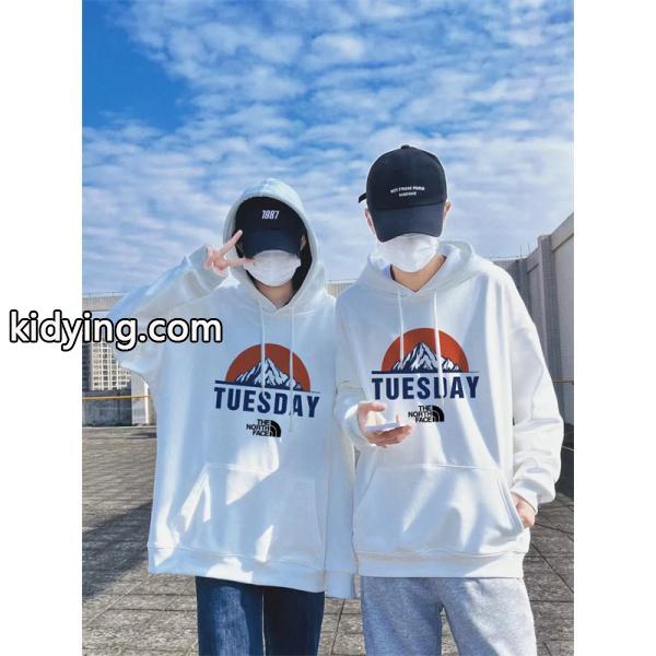 THE NORTH FACE 偽物 ペアルック パーカー カジュアル トレンド 快適 ホワイト ノースフェイス-1