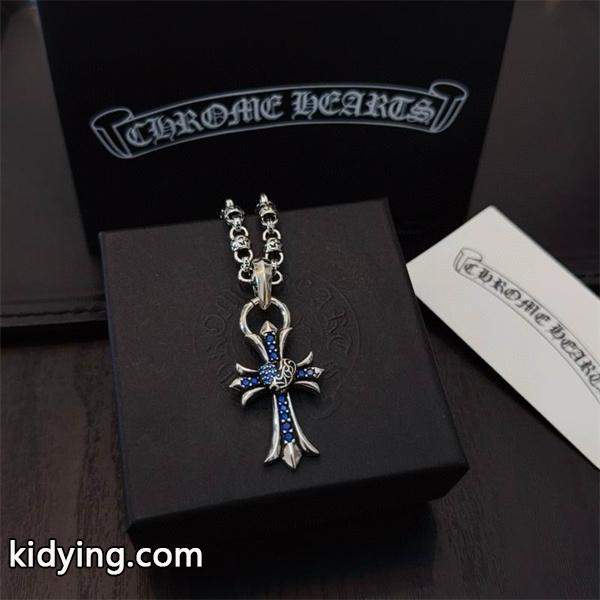 2026新登場 ブルーストーンクロス CHROME HEARTS クロムハーツ コピー ネックレス 上質-1