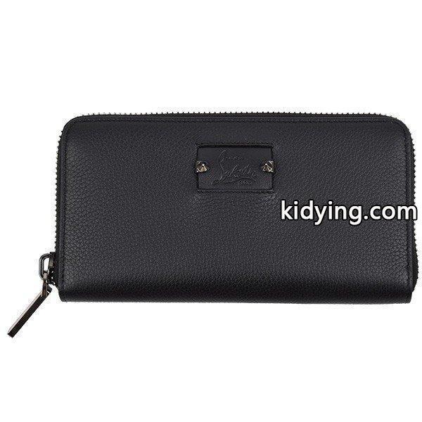 Christian Louboutin クリスチャンルブタン Panettone Wallet ラウンドファスナー長財布/ブラック/ 3185065 B078 BLACK/GUNMETAL MEN :LBT-3185065-BG:MONDOROBE - 通販ショッピング-0