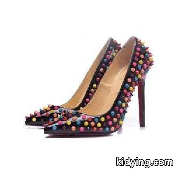 大特価!クリスチャンルブタン靴コピーパンプスカラフルスパイクスChristian Louboutin パーティーハイヒール-0