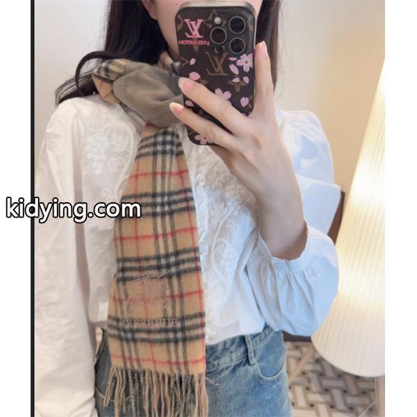 秋冬 2025 ❤BURBERRY バーバリー チェック柄 羊绒 美品 おしゃれなマフラースーパーコピーブランド激安通販 専門店  30*200cm-0