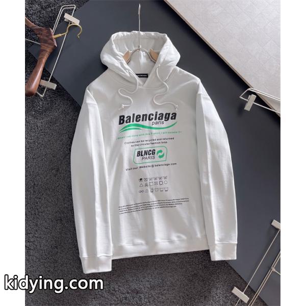 バレンシアガ コピー パーカー リサイクルプリント エコロジー風 フーディ 高品質 ストリート BALENCIAGA-0