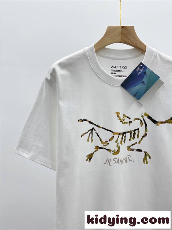 ネイビー展開 プリント 半袖Tシャツ 高級 柔らか質感 ARCTERYX 個性際立つ アークテリクス 偽物-6