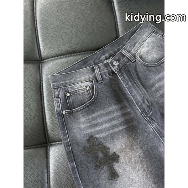 クロムハーツ Chrome Hearts コピー 重厚 無彩トーン 落ち着き印象 デニムパンツ-2