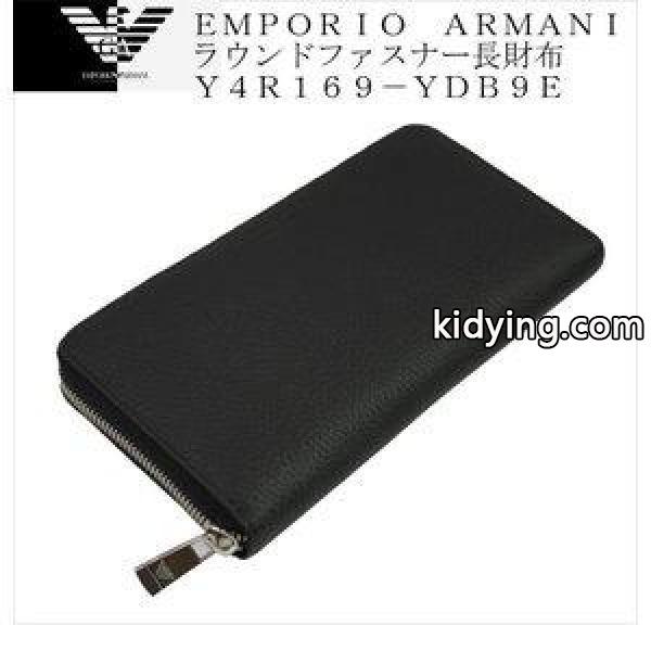 【EMPORIO ARMANI】エンポリオアルマーニY4R169-YDB9E ZIP AROUND ラウンドジップ　オーガナイザーPELLE GRANATA-GRAIN LEATHER BLACK :ea-y4r169-ydb9e:シャリオット - 通販ショッピング-0