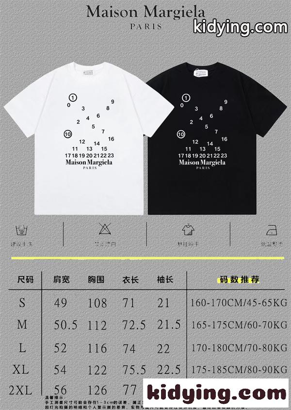 ナンバーロゴプリント ミニマルモード 人気 Maison Margiela メゾンマルジェラ コピー Tシャツ メンズ レディース-4