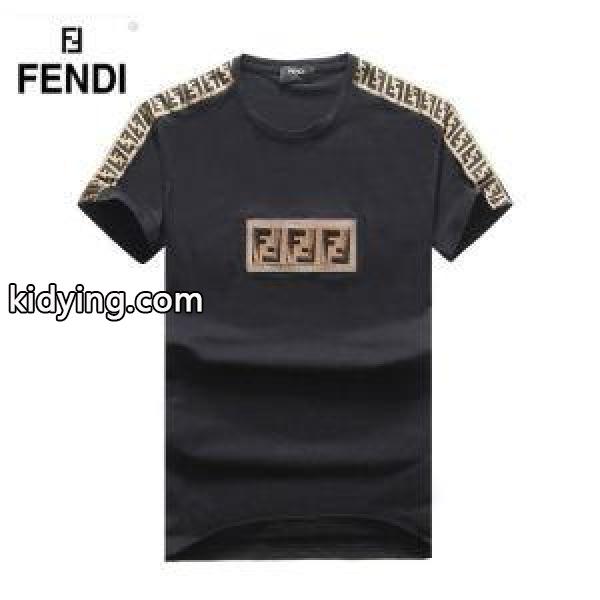 フェンディ コピーFENDI最安値新作登場大活躍着心地抜群スタイリッシュｔシャツ半袖黒白オレンジライトグレー-0