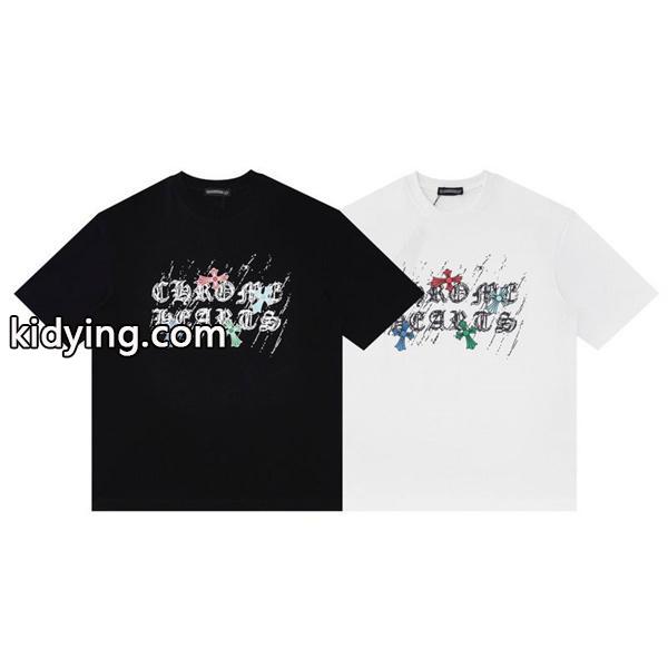 軽量感抜群のCHROME HEARTSクロムハーツコピーメンズクルーネック半袖Tシャツトップス-0