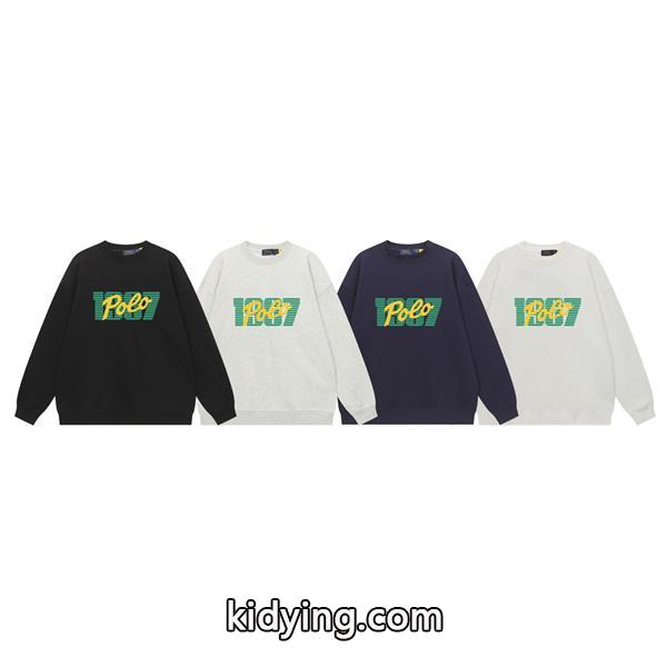 秋冬多色 定番 ブラック × グレー × ネイビー × ホワイト パリデザイン スウェット ポロラルフローレン POLO RALPH LAUREN コピー-6