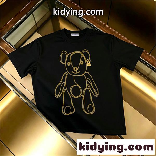 アニマルモチーフ ベアラインプリント ポップアクセント 推しトップス BURBERRY バーバリー コピー 半袖Tシャツ-1