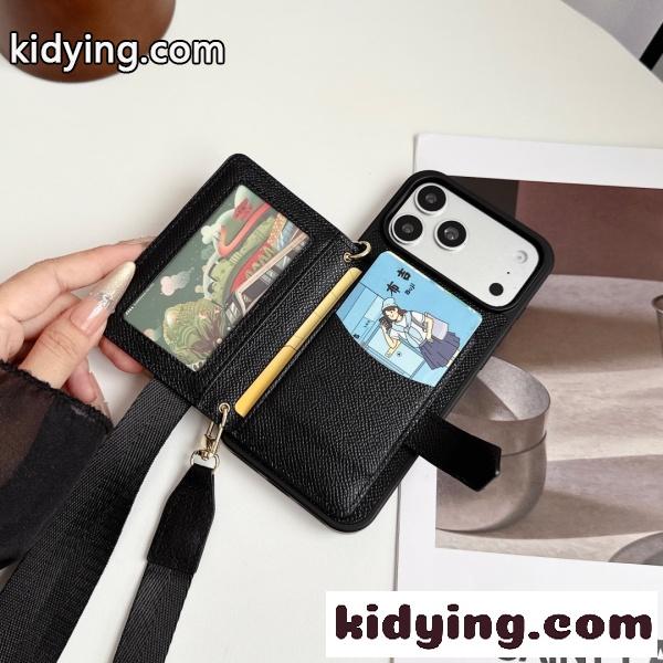 2026新作 HERMÈS 激安 エルメス スマホケース Hバックル カード収納 ショルダーストラップ付き 手帳型 携帯カバー-4