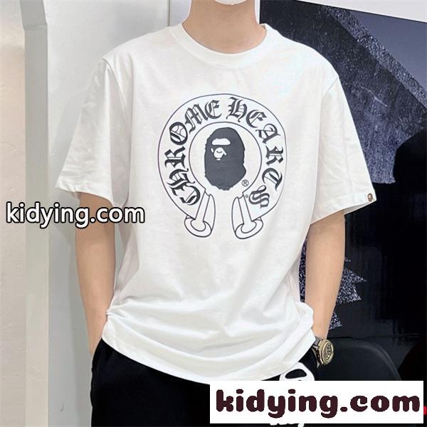 クロムハーツ偽物 BAPE X Chrome Hearts 最落なし! 希少! 数量限定特別価格 半袖Tシャツ__ブランド コピー 激安(日本最大級)-0