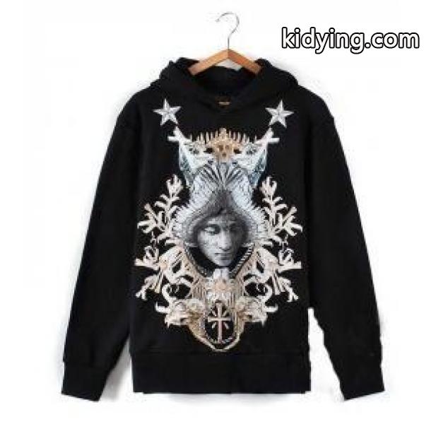 アーティスティックな ジバンシーメンズプルオーバーパーカー GIVENCHY プリントパーカー-0