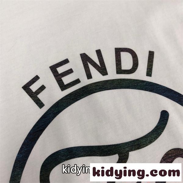 上品 ホワイト FENDI 半袖 Tシャツ クラシック フェンディ コピー ラグジュアリー 高見え-4