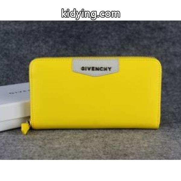 大人の雰囲気漂う長財布 GIVENCHY ジバンシィ レディース ラウンドファスナーウォレット イエロー-0