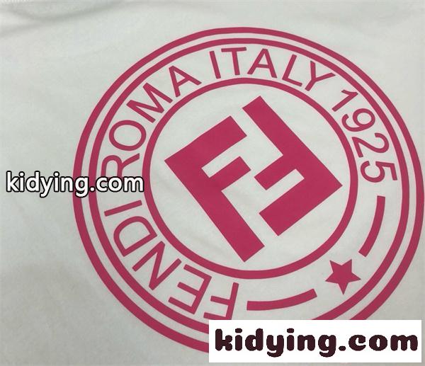 存在感 フェンディ コピー ピンクプリント FENDI ブラック 半袖 Tシャツ ビッグロゴ ストリート-5