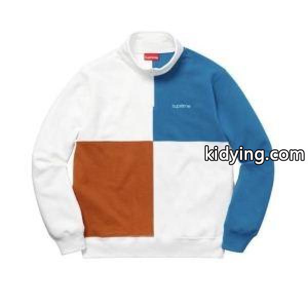 2018人気度高めの新作 シュプリーム SUPREME 18ss COLOR BLOCKED HALF ZIP SWEATSHIRT ハイネックパーカー 4色可選 人気沸騰なアイテム_シュプリーム SUPREME_ブランド コピー 激安(日本最大級)-1