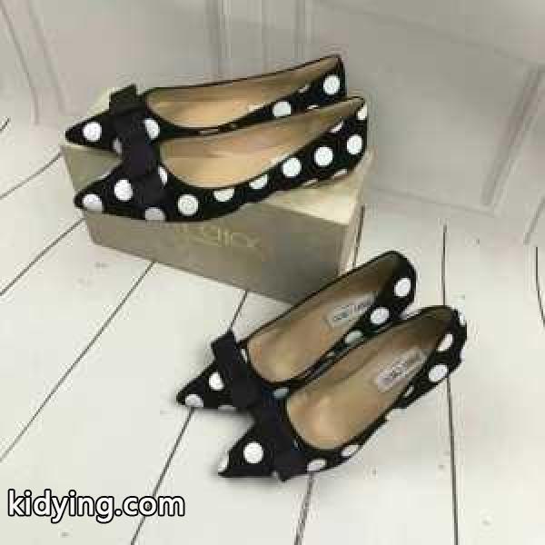 オシャレなJIMMY CHOO ジミーチュウ靴レディースパンプスローヒール&ハイヒール水玉-0