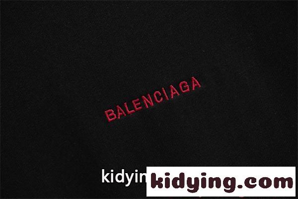 BALENCIAGA 半袖Tシャツ 刺繍 ワンポイント バレンシアガ 偽物 洗練 ベーシック 上品 快適-3