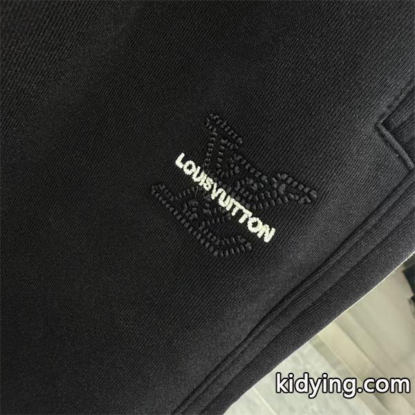 2025秋冬限定 モノグラム切替デザイン Louis Vuitton ルイヴィトン 偽物 ジョガーパンツ ブラック-3