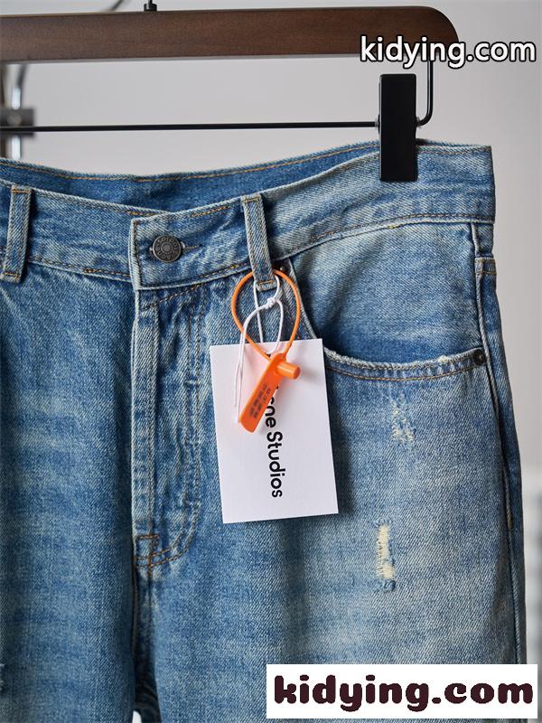 ダメージ加工 ワイドシルエット ヴィンテージ感 人気ストリートスタイル Acne Studios アクネストゥディオズ コピー デニムパンツ-4