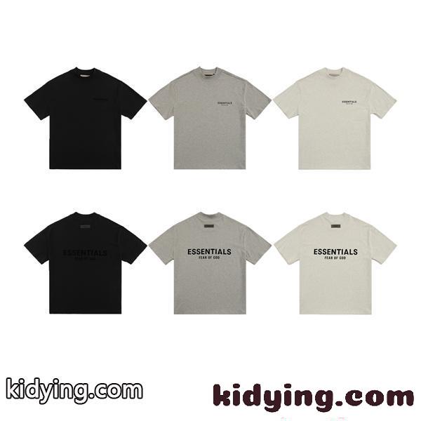 エッセンシャルズ 偽物 半袖Tシャツ ESSENTIALS グレー オーバーサイズ ストリート 大人カジュアル 定番人気-0