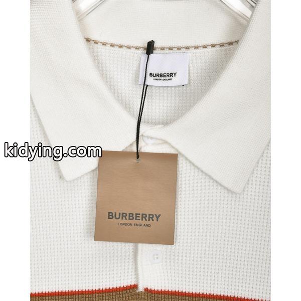 黒色スタイリッシュ Burberry 秋冬注目 バーバリー コピー ポロニット 格子柄アクセント-3