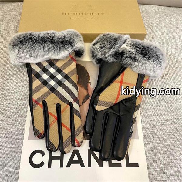 高級志向 保温効果 ベージュ チェック BURBERRY バーバリー コピー グローブ 冬外出向け-0