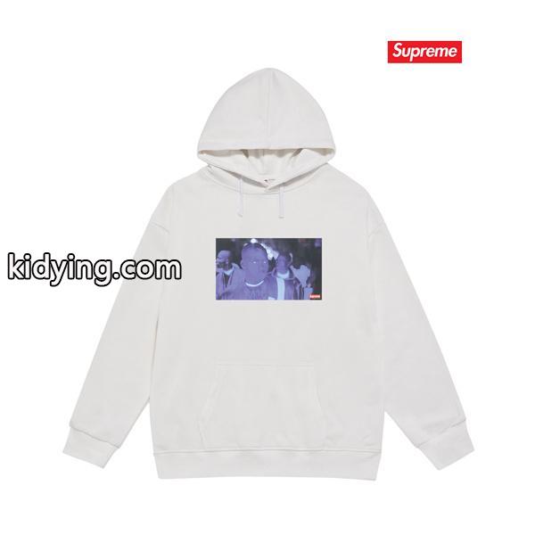 SUPREME シュプリーム コピー 秋冬定番 起毛 ホワイト 人気集中 フォト パーカー-2