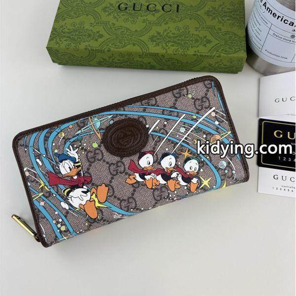 GUCCI コピー ラウンドファスナー長財布 ドナルドダック GGスプリーム キャンバス N級品 グッチ-0